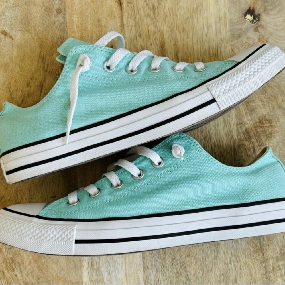 Converse Womens Chuck Taylor All Star Double Tongue Shoe Aqua Blue 530234F Sz 10